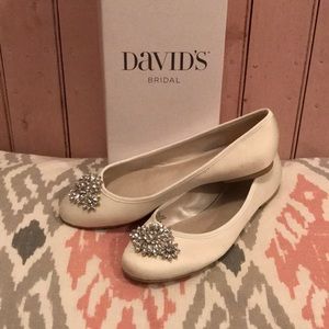 Ivory flats with diamonds